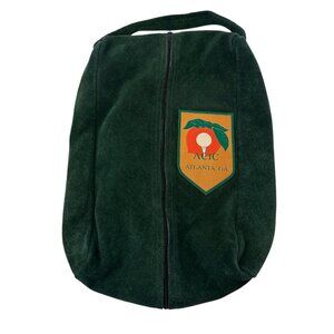 Vintage Green Suede ACIC Atlanta, GA Golf Sherpa Lined Accessories Tote Bag